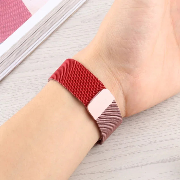 Milanese Gradient Stainless Steel Watchband, For Apple Watch Series 7 41mm / 6 & SE & 5 & 4 40mm / 3 & 2 & 1 38mm, For Apple Watch Ultra 49mm / Series 8&7 45mm / SE 2&6&SE&5&4 44mm / 3&2&1 42mm                                                           ...