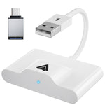 THT-020-3+ USB + USB-C / Type-C Wired to Wireless Carplay Adapter for Android Smartphone, THT-020-3+