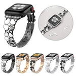 Petal Metal Diamond Watch Band, For Apple Watch 3 38mm, For Apple Watch 9 45mm, For Apple Watch 3 42mm, For Apple Watch 2 38mm, For Apple Watch 2 42 mm, For Apple Watch 38mm, For Apple Watch 42mm, For Apple Watch 9 41mm
