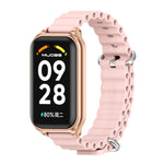 Mijobs Metal Shell Ocean Silicone Watch Band, For Xiaomi Smart Band 8 Active / Redmi Band 2