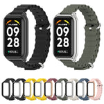 Mijobs Metal Shell Ocean Silicone Watch Band, For Xiaomi Smart Band 8 Active / Redmi Band 2