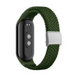 Adjustable Nylon Braided Steel Buckle Watch Band, For Xiaomi Mi Band 8
