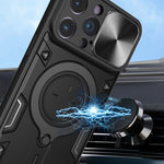 CD Texture Sliding Camshield Magnetic Holder Phone Case, For iPhone 14 Pro Max, For iPhone 13 Pro Max, For iPhone 13 Pro, For iPhone 13, For iPhone 12, For iPhone 12 Pro Max, For iPhone 12 Pro, For iPhone 11 Pro Max