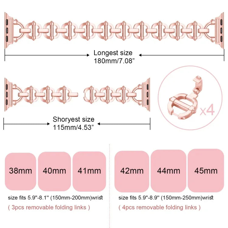 Ladder Buckle Metal Watch Band, For Apple Watch Ultra 49mm, For Apple Watch 8 41mm, For Apple Watch 8 45mm, For Apple Watch SE 2022 40mm, For Apple Watch SE 2022 44mm, For Apple Watch 7 41mm, For Apple Watch 7 45mm, For Apple Watch SE 40mm             ...
