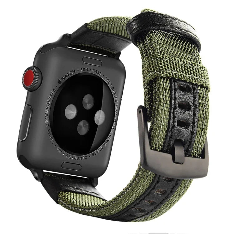 Nylon Watchband, For Apple Watch Series 7 41mm / 6 & SE & 5 & 4 40mm / 3 & 2 & 1 38mm, For Apple Watch Series 7 45mm / 6 & SE & 5 & 4 44mm / 3 & 2 & 1 42mm