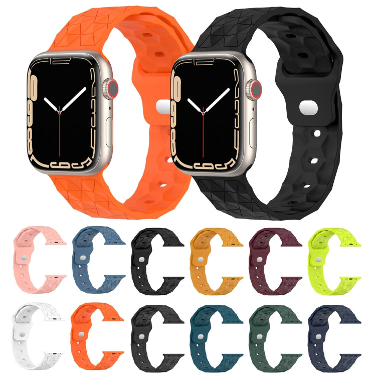 Football Texture Silicone Watch Band, For Apple Watch 7 41mm, For Apple Watch 7 45mm, For Apple Watch SE 40mm, For Apple Watch SE 44mm