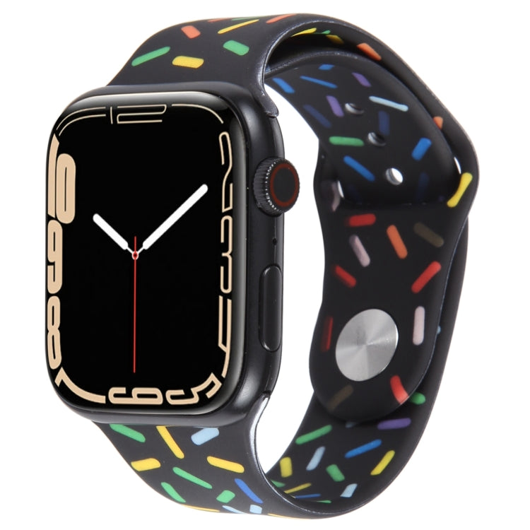 Rainbow Raindrops Silicone Watch Band, For Apple Watch 3 38mm, For Apple Watch 3 42mm, For Apple Watch 2 42mm, For Apple Watch 2 38mm