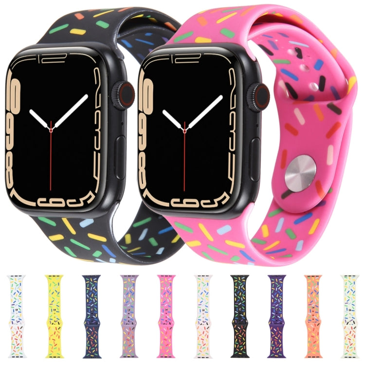 Rainbow Raindrops Silicone Watch Band, For Apple Watch 3 38mm, For Apple Watch 3 42mm, For Apple Watch 2 42mm, For Apple Watch 2 38mm