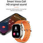 WS-E9 Ultra 2.2 inch IP67 Waterproof Metal Buckle Ocean Silicone Band Smart Watch, Support Heart Rate / NFC, Metal Buckle Ocean Silicone Band (Orange), Metal Buckle Ocean Silicone Band (Blue), Metal Buckle Ocean Silicone Band (Silver)
