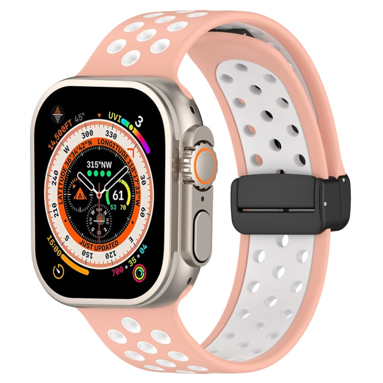 Magnetic Buckle Silicone Watch Band, For Apple Watch Ultra 49mm, For Apple Watch SE 2023 44mm, For Apple Watch SE 2023 40mm