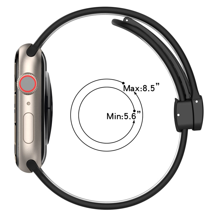 Magnetic Buckle Silicone Watch Band, For Apple Watch 8 41mm, For Apple Watch 8 45mm, For Apple Watch Ultra 2 49mm