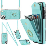 Rhombic Texture Card Bag Phone Case with Long Lanyard, For iPhone 11 Pro Max, For iPhone 11, For iPhone 11 Pro, For iPhone XR, For iPhone XS Max