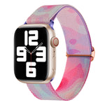 Painted Pattern Nylon Replacement Watch Band, For Apple Watch 9 45mm, For Apple Watch SE 2022 40mm, For Apple Watch 9 41mm, For Apple Watch SE 2022 44mm, For Apple Watch 7 41mm, For Apple Watch 7 45mm