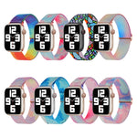 Painted Pattern Nylon Replacement Watch Band, For Apple Watch SE 2023 44mm, For Apple Watch Ultra 49mm, For Apple Watch SE 2023 40mm, For Apple Watch 8 41mm, For Apple Watch 8 45mm, For Apple Watch Ultra 2 49mm