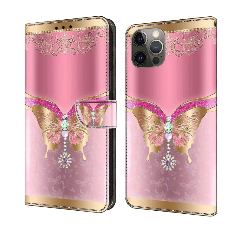 Crystal 3D Shockproof Protective Leather Phone Case, For iPhone 12 mini / 13 mini, For iPhone 12 / 12 Pro
