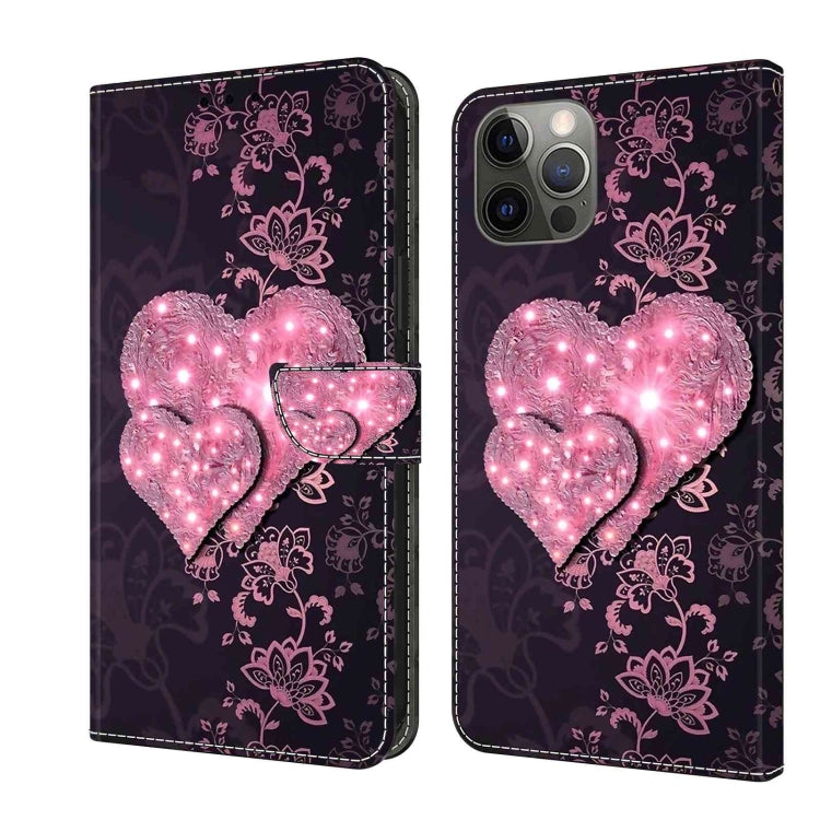 Crystal 3D Shockproof Protective Leather Phone Case, For iPhone 12 mini / 13 mini, For iPhone 12 / 12 Pro