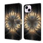 Crystal 3D Shockproof Protective Leather Phone Case, For iPhone 14 Pro, For iPhone 15 Plus