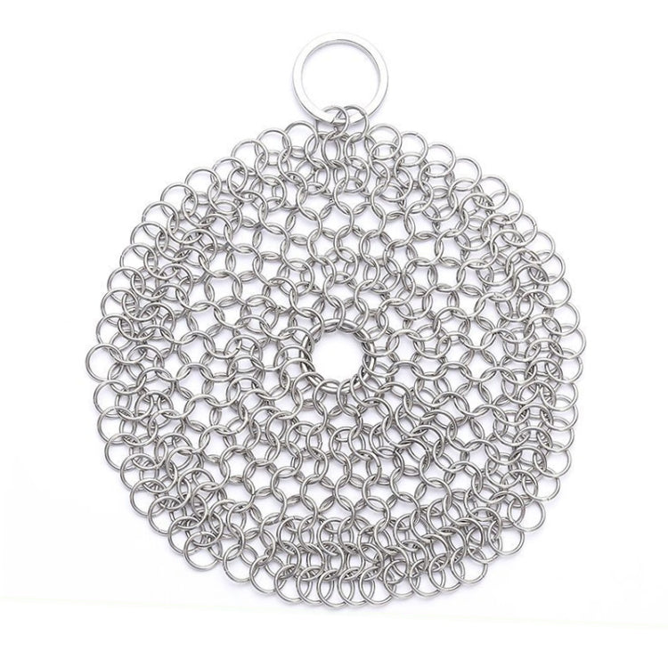 Stainless Steel Round Iron Cleaner Pot Brush Scrubber Home Cookware Kitchen Cleaning Tool, 4 x 4 inch, 5 x 5 inch, 6 x 6 inch, 7 x 7 inch, 8 x 8 inch