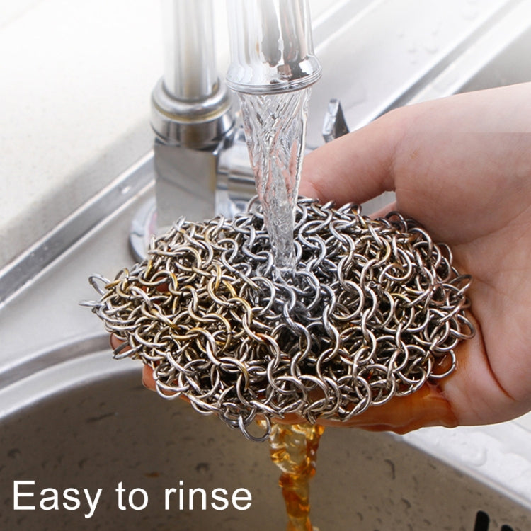 Stainless Steel Round Iron Cleaner Pot Brush Scrubber Home Cookware Kitchen Cleaning Tool, 4 x 4 inch, 5 x 5 inch, 6 x 6 inch, 7 x 7 inch, 8 x 8 inch