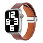 Magnetic Buckle Skin Feel Leather Watch Band, For Apple Watch Serie 8 41mm, For Apple Watch Serie 8 45mm, For Apple Watch SE 40mm, For Apple Watch SE 44mm, For Apple Watch Serie 7 41mm, For Apple Watch Serie 7 45mm
