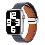 Magnetic Buckle Skin Feel Leather Watch Band, For Apple Watch Serie 8 41mm, For Apple Watch Serie 8 45mm, For Apple Watch SE 40mm, For Apple Watch SE 44mm, For Apple Watch Serie 7 41mm, For Apple Watch Serie 7 45mm