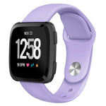For Fitbit Versa 2 / Fitbit Versa / Fitbit Versa Lite Solid Color Silicone Replacement Strap Watchband, Size:L