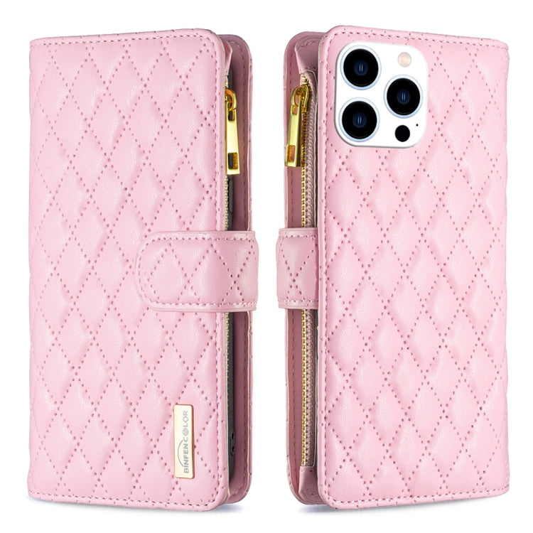Diamond Lattice Zipper Wallet Leather Flip Phone Case, For iPhone 18 Pro/17 Pro, For iPhone 18 Pro Max/17 Pro Max, For iPhone 17, For iPhone 17 Air, For iPhone 16 Pro Max, For iPhone 16 Pro, For iPhone 16 Plus, For iPhone 16