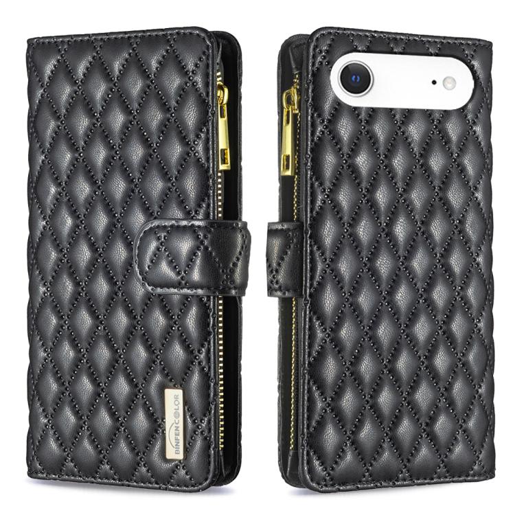 Diamond Lattice Zipper Wallet Leather Flip Phone Case, For iPhone 18 Pro/17 Pro, For iPhone 18 Pro Max/17 Pro Max, For iPhone 17, For iPhone 17 Air, For iPhone 16 Pro Max, For iPhone 16 Pro, For iPhone 16 Plus, For iPhone 16