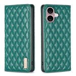 Diamond Lattice Magnetic Leather Flip Phone Case, For iPhone 18 Pro/17 Pro, For iPhone 18 Pro Max/17 Pro Max, For iPhone 17, For iPhone 17 Air, For iPhone 16 Pro Max, For iPhone 16 Pro, For iPhone 16 Plus, For iPhone 16