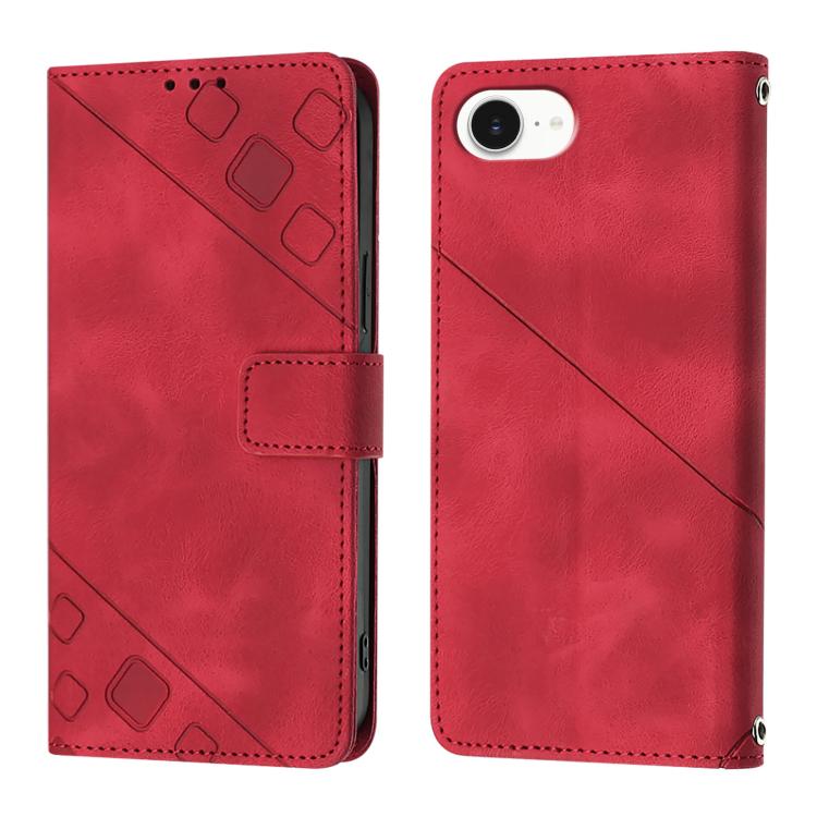 Skin-feel Embossed Leather Phone Case, For iPhone 17 Pro Max, For iPhone 17 Pro, For iPhone 17, For iPhone Air, For iPhone SE 2024, For iPhone 16 Pro Max, For iPhone 16 Pro, For iPhone 16 Plus