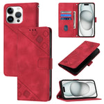 Skin-feel Embossed Leather Phone Case, For iPhone 17 Pro Max, For iPhone 17 Pro, For iPhone 17, For iPhone Air, For iPhone SE 2024, For iPhone 16 Pro Max, For iPhone 16 Pro, For iPhone 16 Plus