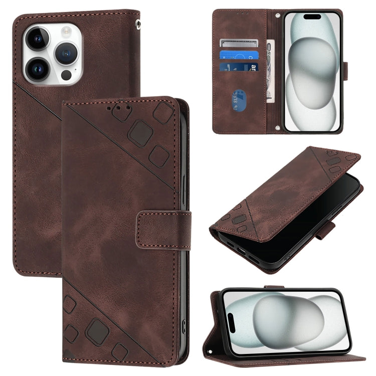 Skin-feel Embossed Leather Phone Case, For iPhone 17 Pro Max, For iPhone 17 Pro, For iPhone 17, For iPhone Air, For iPhone SE 2024, For iPhone 16 Pro Max, For iPhone 16 Pro, For iPhone 16 Plus