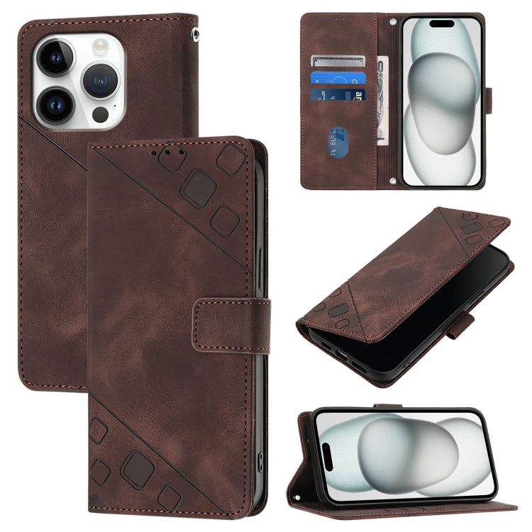 Skin-feel Embossed Leather Phone Case, For iPhone 17 Pro Max, For iPhone 17 Pro, For iPhone 17, For iPhone Air, For iPhone SE 2024, For iPhone 16 Pro Max, For iPhone 16 Pro, For iPhone 16 Plus
