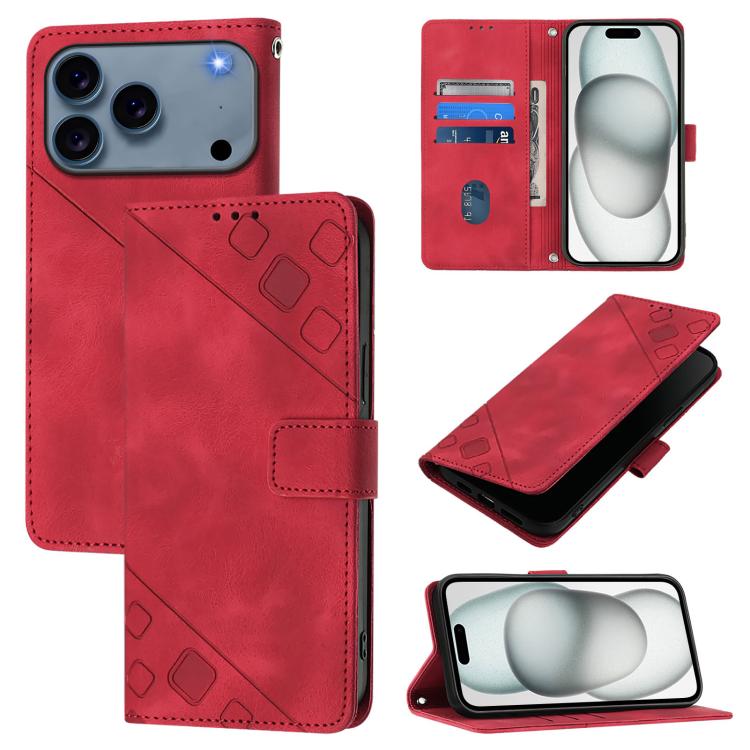 Skin-feel Embossed Leather Phone Case, For iPhone 17 Pro Max, For iPhone 17 Pro, For iPhone 17, For iPhone Air, For iPhone SE 2024, For iPhone 16 Pro Max, For iPhone 16 Pro, For iPhone 16 Plus