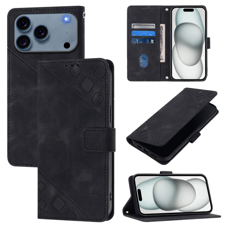 Skin-feel Embossed Leather Phone Case, For iPhone 17 Pro Max, For iPhone 17 Pro, For iPhone 17, For iPhone Air, For iPhone SE 2024, For iPhone 16 Pro Max, For iPhone 16 Pro, For iPhone 16 Plus