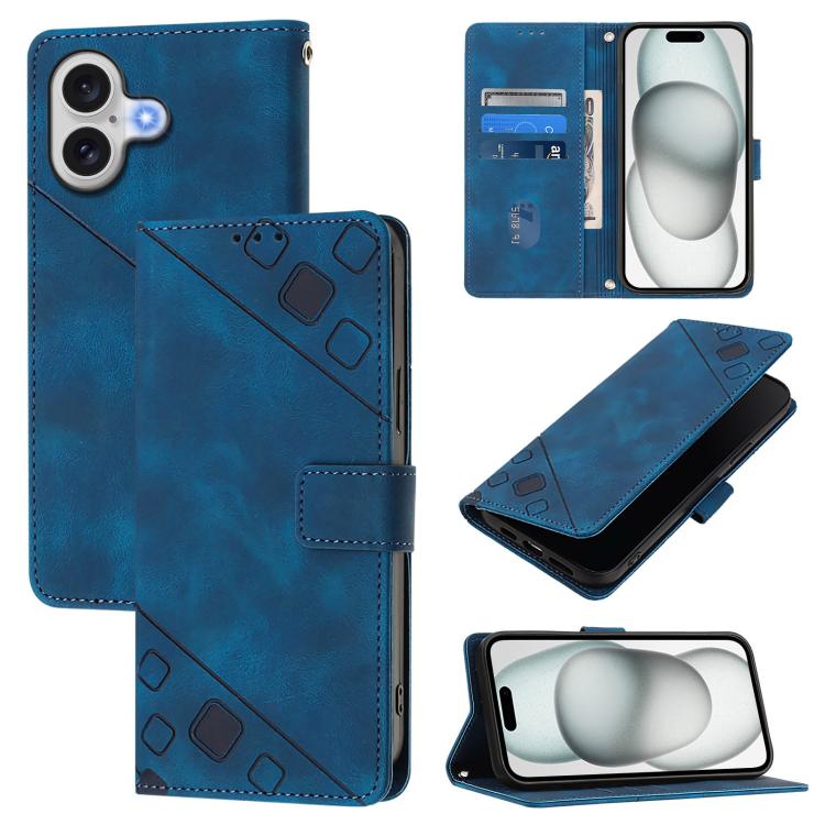 Skin-feel Embossed Leather Phone Case, For iPhone 17 Pro Max, For iPhone 17 Pro, For iPhone 17, For iPhone Air, For iPhone SE 2024, For iPhone 16 Pro Max, For iPhone 16 Pro, For iPhone 16 Plus