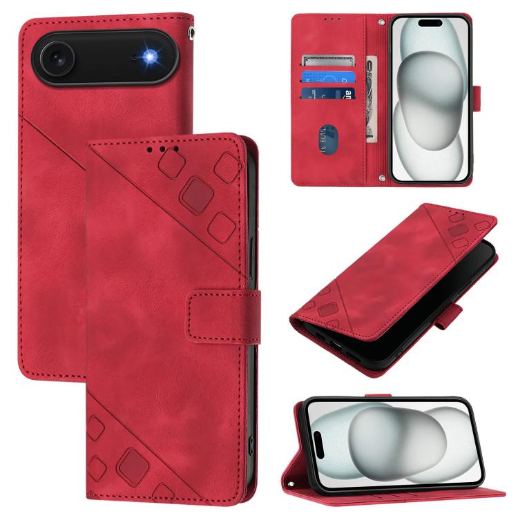 Skin-feel Embossed Leather Phone Case, For iPhone 17 Pro Max, For iPhone 17 Pro, For iPhone 17, For iPhone Air, For iPhone SE 2024, For iPhone 16 Pro Max, For iPhone 16 Pro, For iPhone 16 Plus