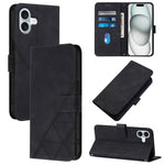 Crossbody 3D Embossed Flip Leather Phone Case, For iPhone 16e / 17e, For iPhone 17 Pro Max, For iPhone 17 Pro, For iPhone 17, For iPhone Air, For iPhone 16 Pro Max, For iPhone 16 Pro, For iPhone 16 Plus