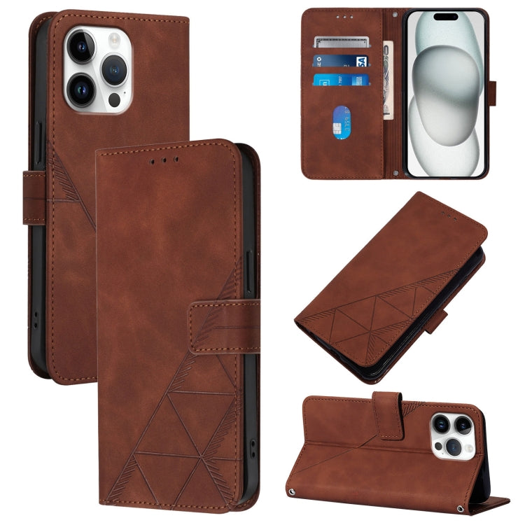 Crossbody 3D Embossed Flip Leather Phone Case, For iPhone 16e / 17e, For iPhone 17 Pro Max, For iPhone 17 Pro, For iPhone 17, For iPhone Air, For iPhone 16 Pro Max, For iPhone 16 Pro, For iPhone 16 Plus