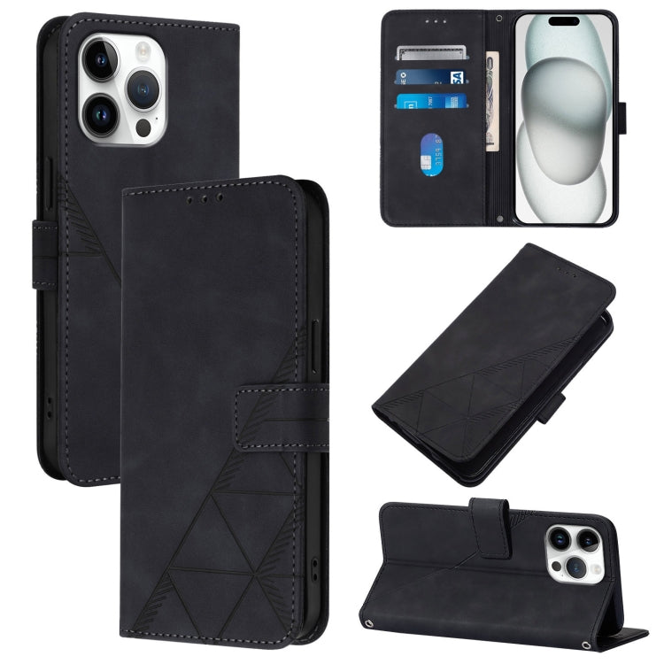 Crossbody 3D Embossed Flip Leather Phone Case, For iPhone 16e / 17e, For iPhone 17 Pro Max, For iPhone 17 Pro, For iPhone 17, For iPhone Air, For iPhone 16 Pro Max, For iPhone 16 Pro, For iPhone 16 Plus