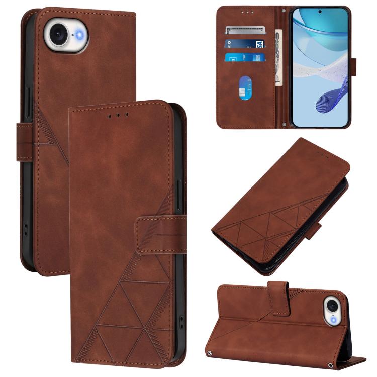 Crossbody 3D Embossed Flip Leather Phone Case, For iPhone 16e / 17e, For iPhone 17 Pro Max, For iPhone 17 Pro, For iPhone 17, For iPhone Air, For iPhone 16 Pro Max, For iPhone 16 Pro, For iPhone 16 Plus