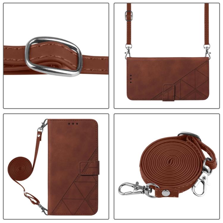 Crossbody 3D Embossed Flip Leather Phone Case, For iPhone 16e / 17e, For iPhone 17 Pro Max, For iPhone 17 Pro, For iPhone 17, For iPhone Air, For iPhone 16 Pro Max, For iPhone 16 Pro, For iPhone 16 Plus