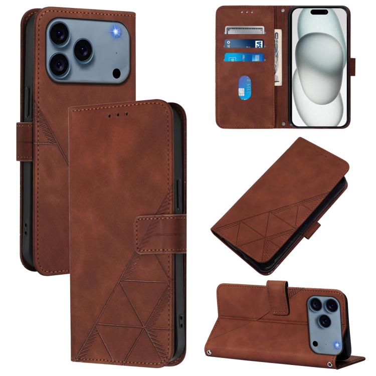 Crossbody 3D Embossed Flip Leather Phone Case, For iPhone 16e / 17e, For iPhone 17 Pro Max, For iPhone 17 Pro, For iPhone 17, For iPhone Air, For iPhone 16 Pro Max, For iPhone 16 Pro, For iPhone 16 Plus