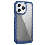 Carbon Fiber Transparent Back Panel Phone Case, For iPhone 11 Pro Max, For iPhone 11