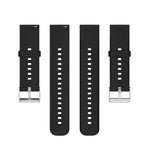 Solid Color Silicone Stainless Steel Silver Buckle Watch Band, Silver Buckle