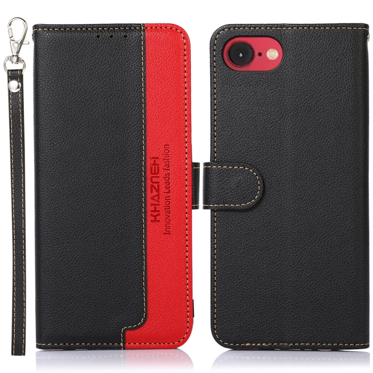KHAZNEH Litchi Texture Leather RFID Phone Case, For iPhone 16e / 17e, For iPhone 17 Pro Max, For iPhone 17 Pro, For iPhone 17, For iPhone Air, For iPhone 16 Pro Max, For iPhone 16 Pro, For iPhone 16 Plus, For iPhone 16, For iPhone 15 Pro Max