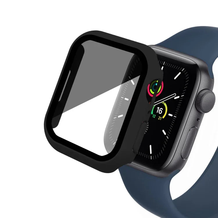 Frosted PC + Anti-spy Tempered Film Integrated Watch Protective Case, For Apple Watch SE 2025 / 2023 / 2022 44mm, For Apple Watch SE 2025 / 2023 / 2022 40mm, For Apple Watch Ultra 3 / 2 / 1 49mm, For Apple Watch 9 / 8 45mm, For Apple Watch 9 / 8 41mm  ...
