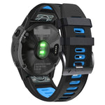 Sports Two-Color Silicone Watch Band, For Garmin Fenix 7 Pro 51mm