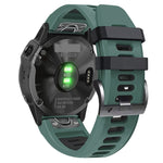 Sports Two-Color Silicone Watch Band, For Garmin Fenix 7 Pro 51mm