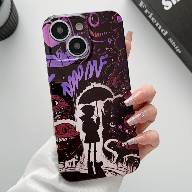 Painted Pattern Precise Hole PC Phone Case, For iPhone 14 Plus
